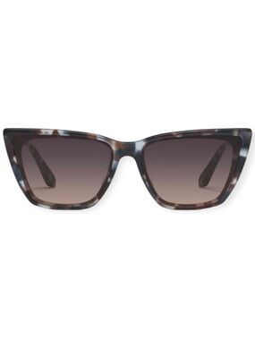 QUAY Call The Shots Remixed Sunglasses Storm Tort Gold Frame Smoke Taupe Lens